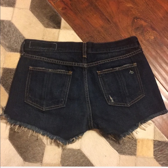 Rag and bone jeans shorts denim Doris cutoff SZ 24 - Picture 5 of 6